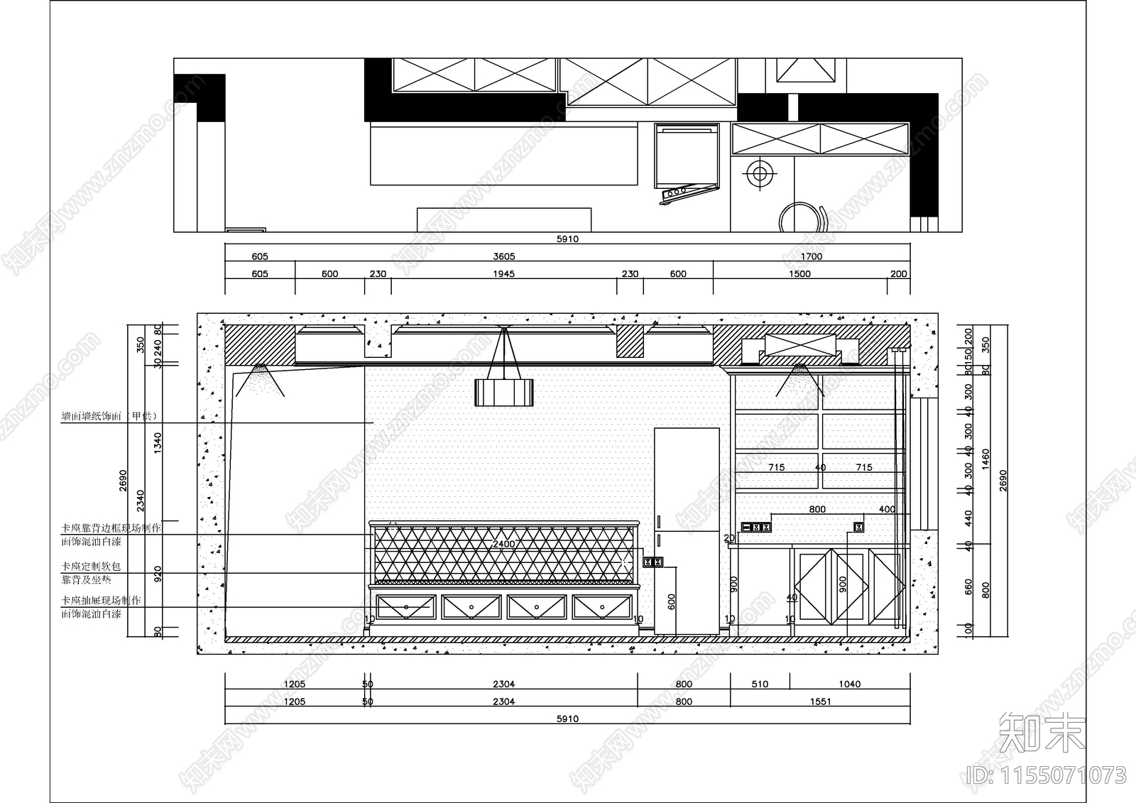 120㎡欧式三室两厅CADcad施工图下载【ID:1155071073】