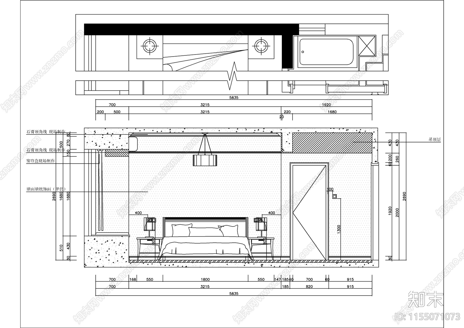 120㎡欧式三室两厅CADcad施工图下载【ID:1155071073】