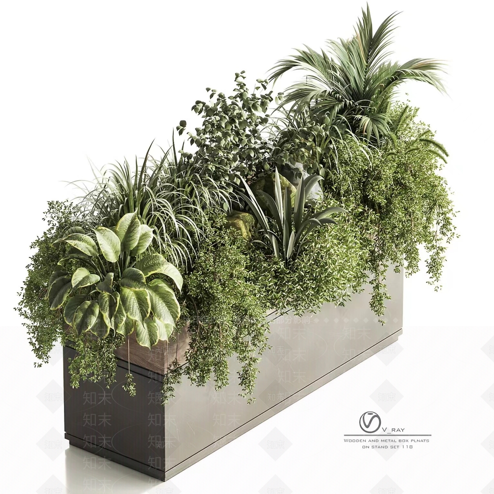现代植物花箱3D模型下载【ID:1155072589】