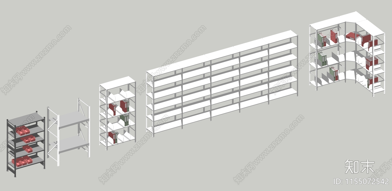 现代货架SU模型下载【ID:1155072542】