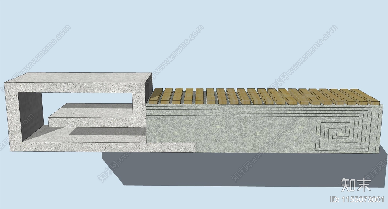 新中式景观座凳SU模型下载【ID:1155073001】