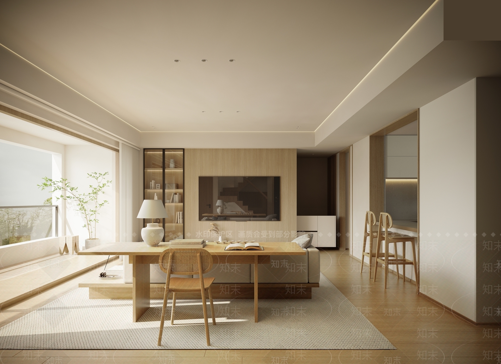 现代公寓客餐厅3D模型下载【ID:1155074539】