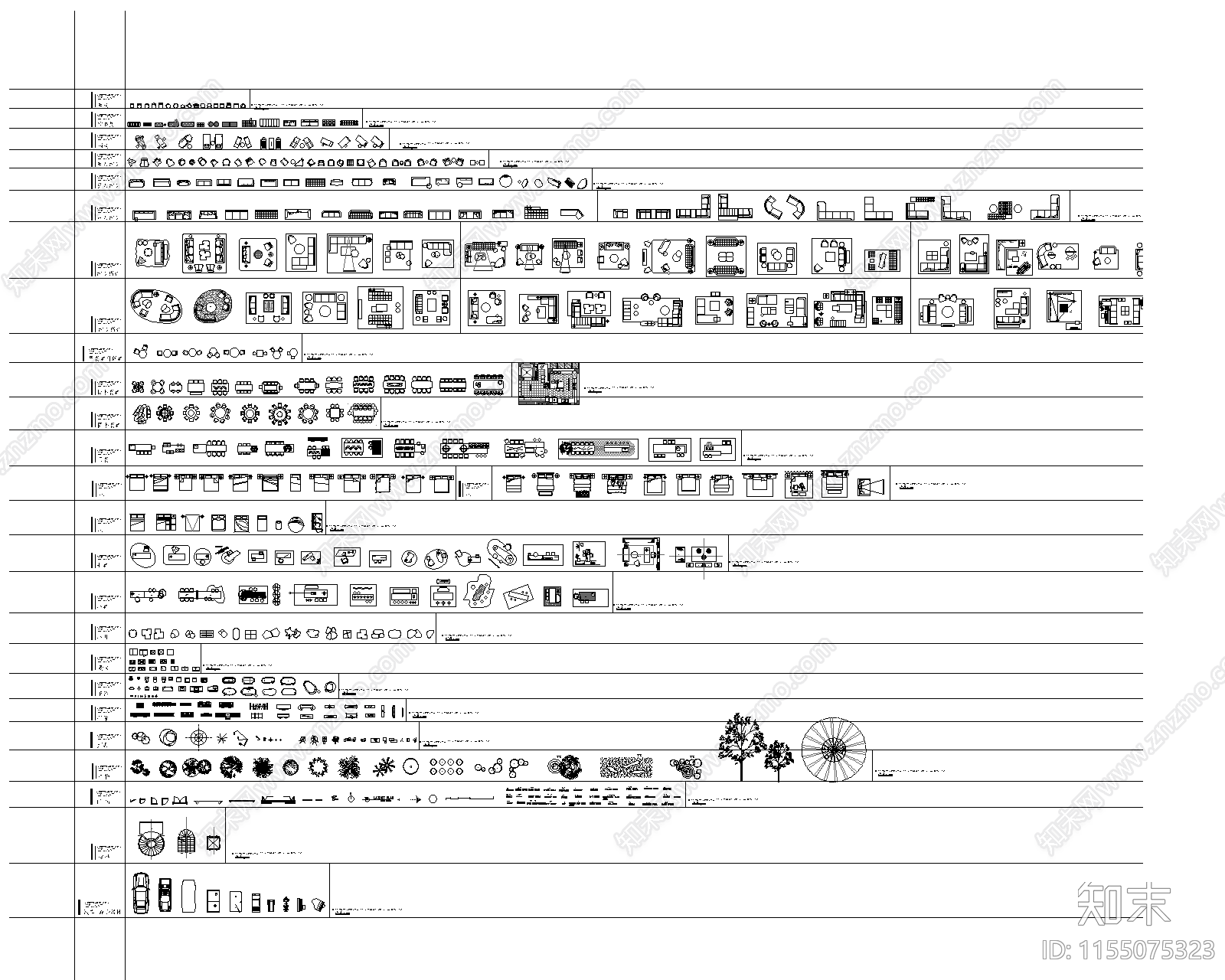 2024最新图库适用大平层别墅cad施工图下载【ID:1155075323】