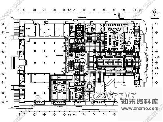 图块/节点酒店一层平面设计图施工图下载【ID:832267707】