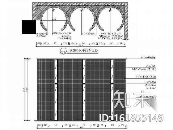 水疗会所男宾冲身区装修图cad施工图下载【ID:161855149】