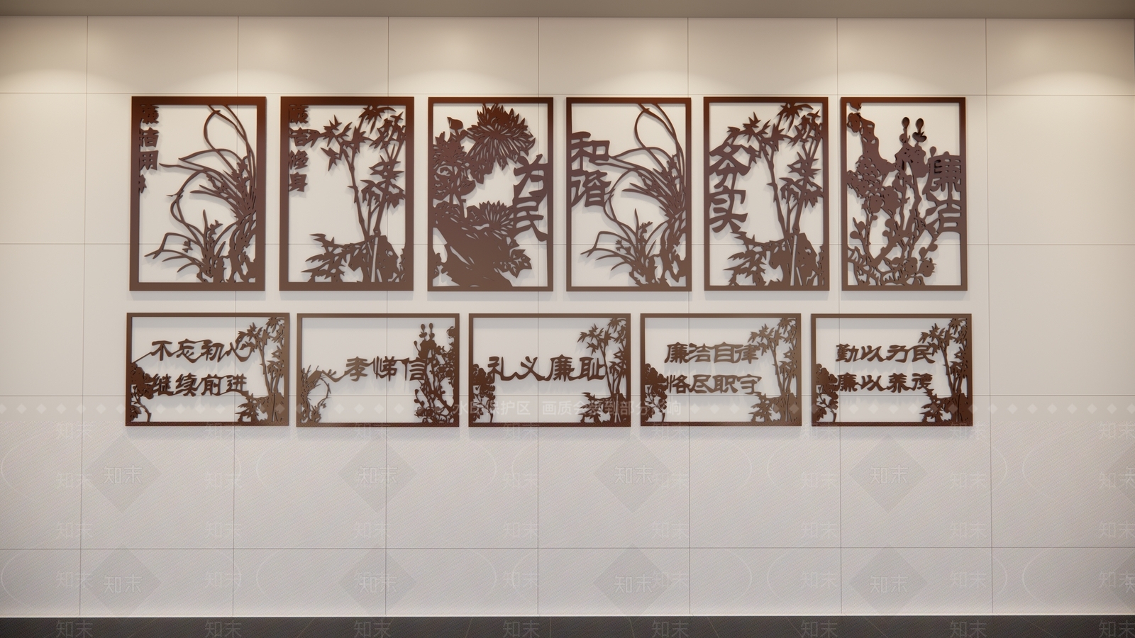 现代弘扬廉政剪纸3D模型下载【ID:1155079697】