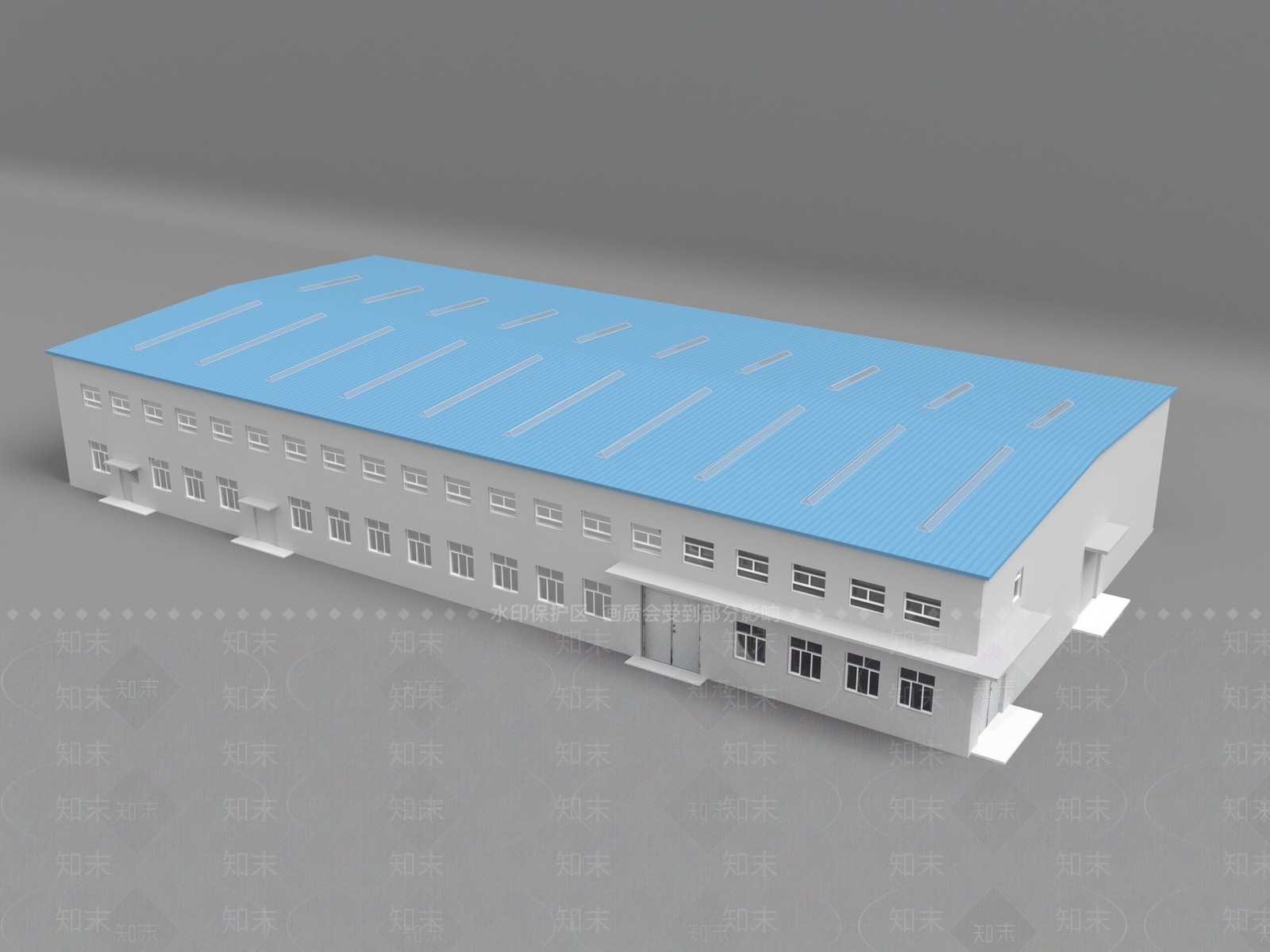 现代厂房建筑3D模型下载【ID:1155082759】