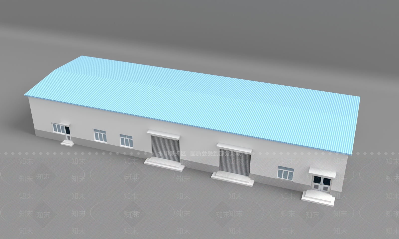 现代厂房建筑3D模型下载【ID:1155082911】