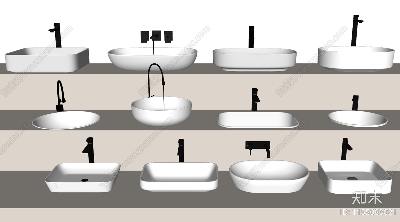 洗手盆SU模型下载【ID:1155083021】