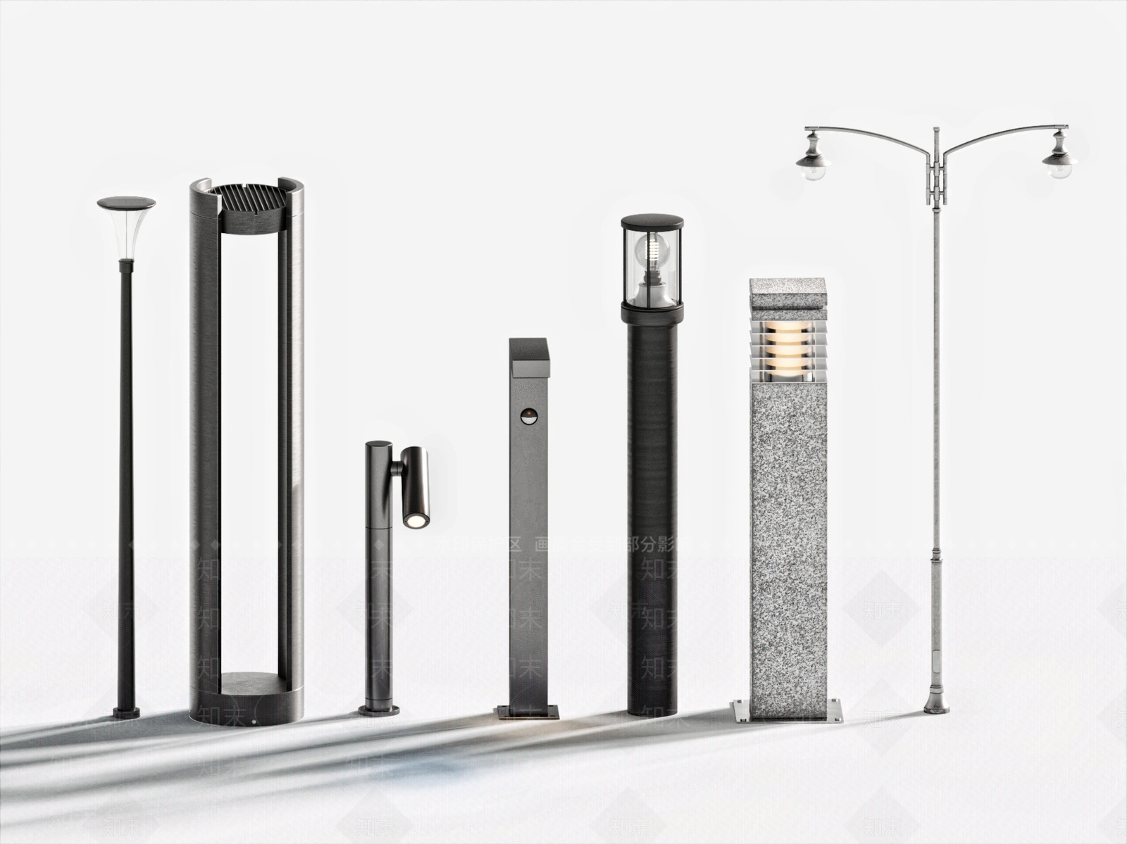 现代户外灯SU模型下载【ID:1155084186】