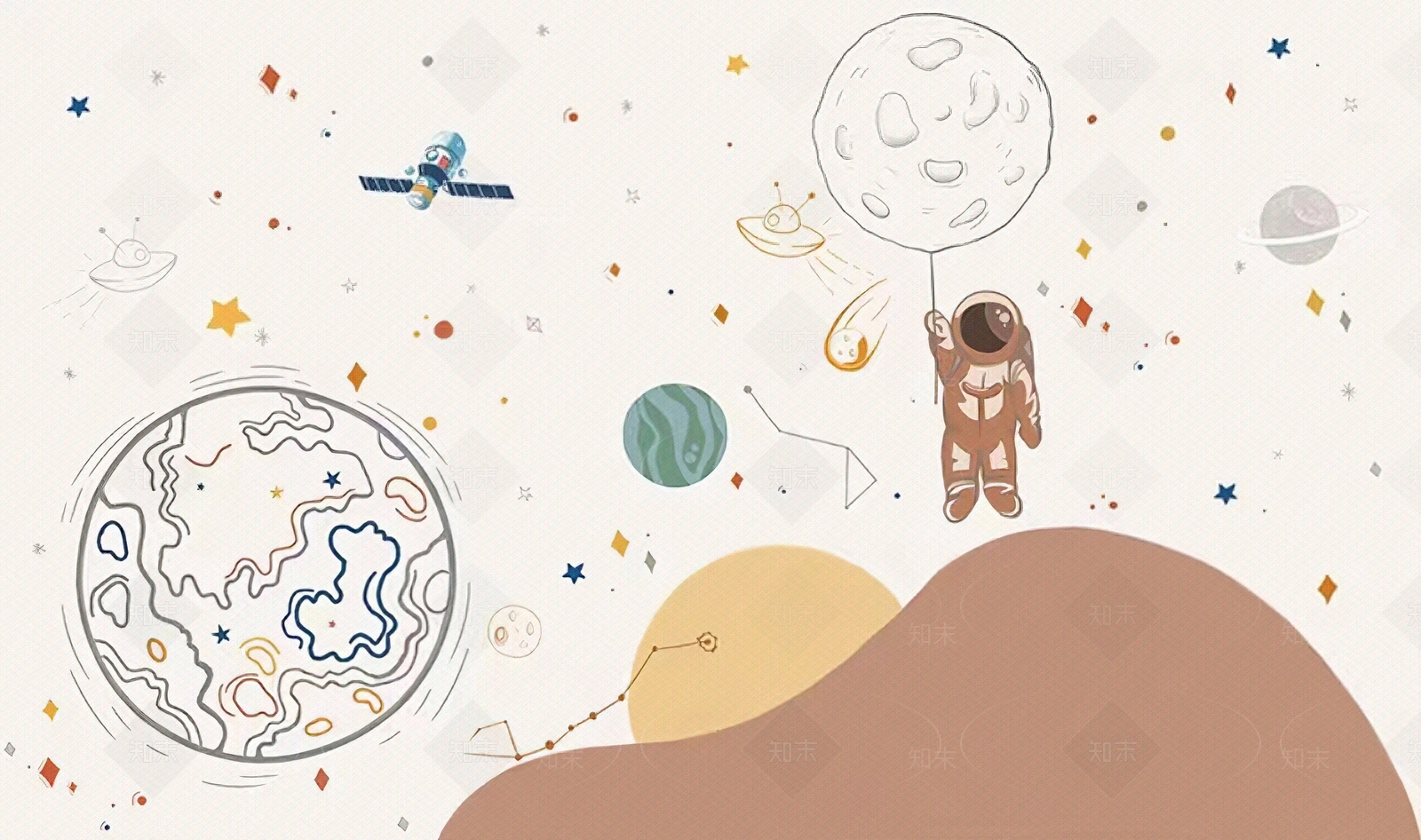 儿童房壁画贴图下载【ID:1155084233】