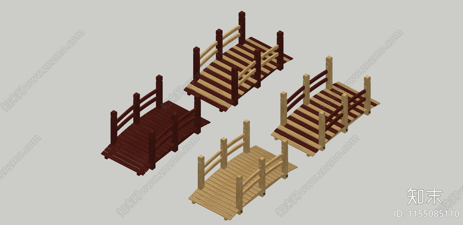 日式景观桥SU模型下载【ID:1155085110】