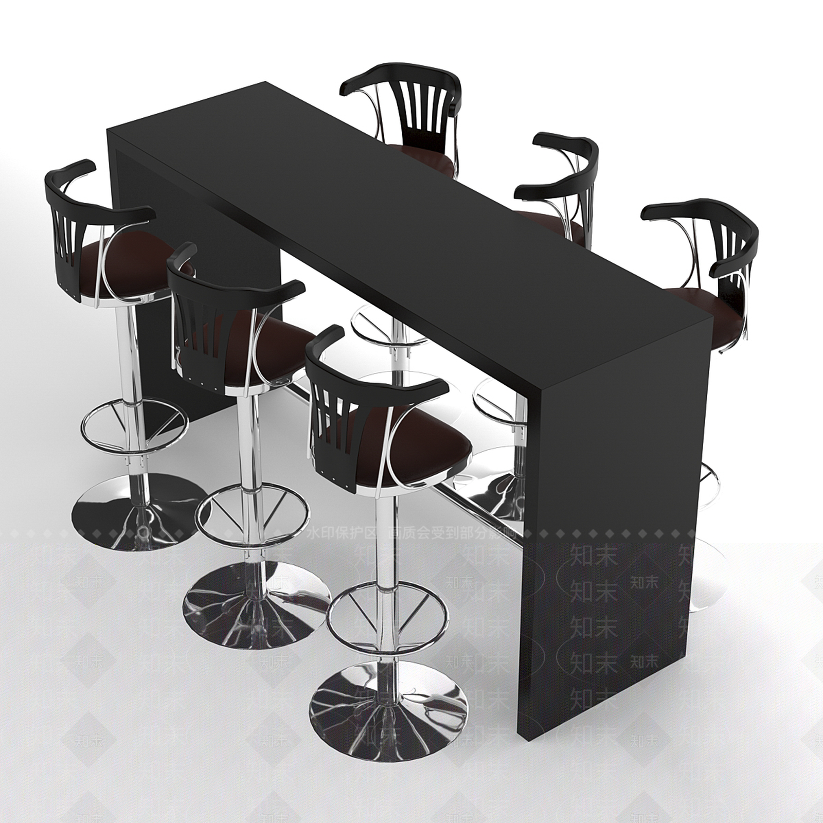 现代吧台3D模型下载【ID:1155091504】