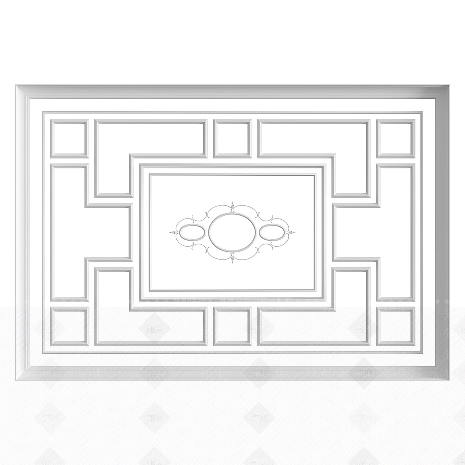 法式雕花石膏线3D模型下载【ID:1155093412】