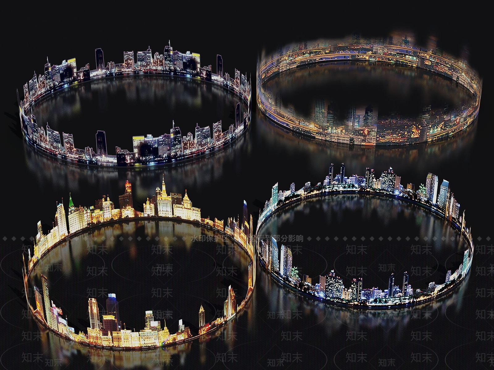 现代2D背景建筑贴图3D模型下载【ID:1155098120】