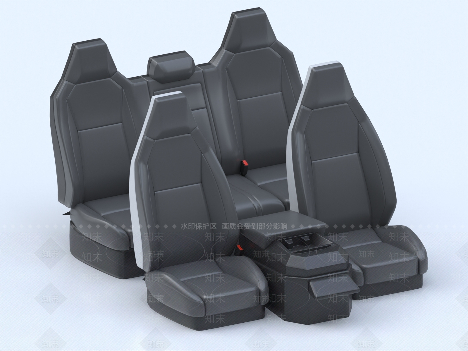 汽车座椅3D模型下载【ID:1155103637】