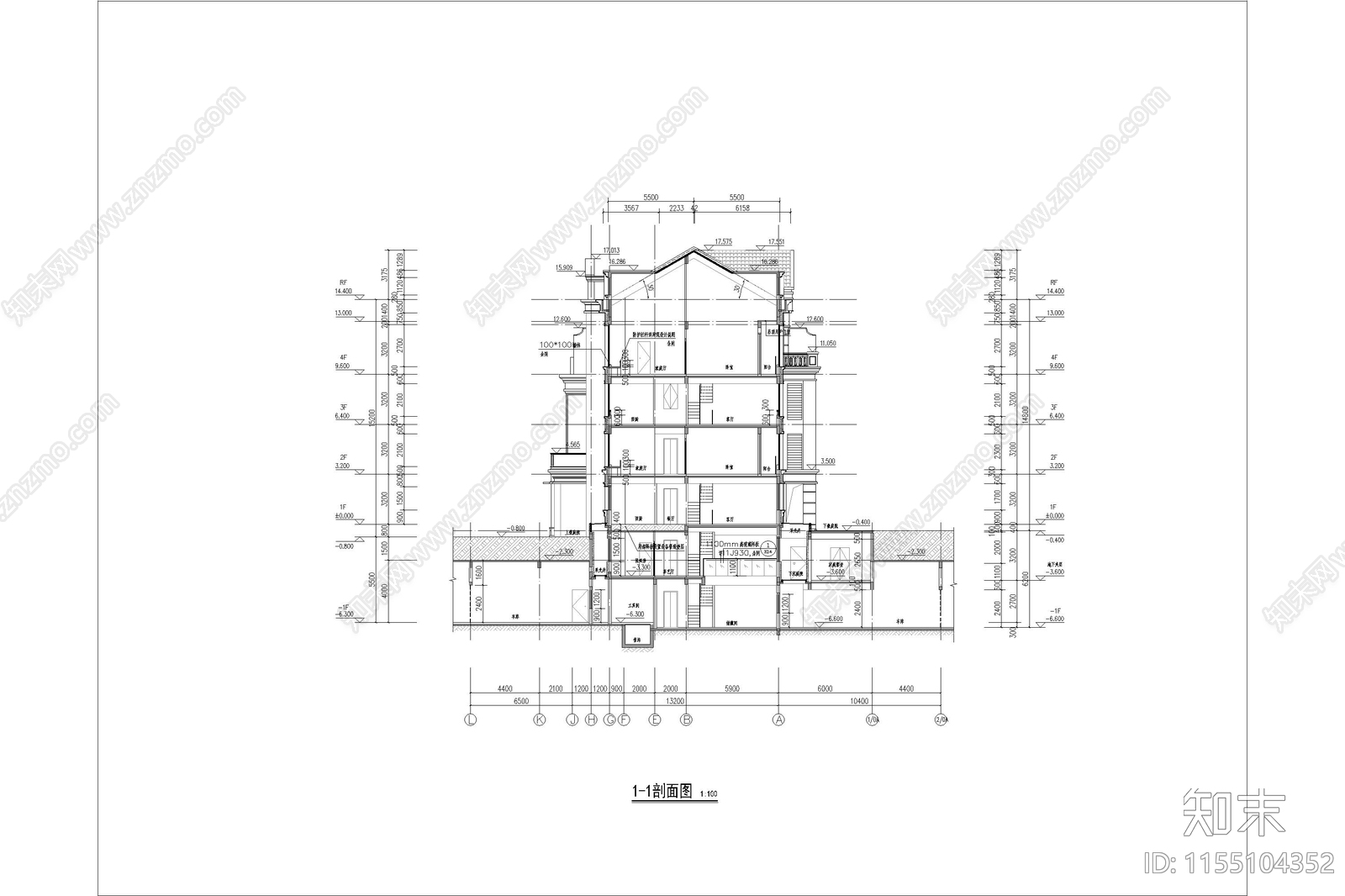 高档欧式多层住宅楼cad施工图下载【ID:1155104352】