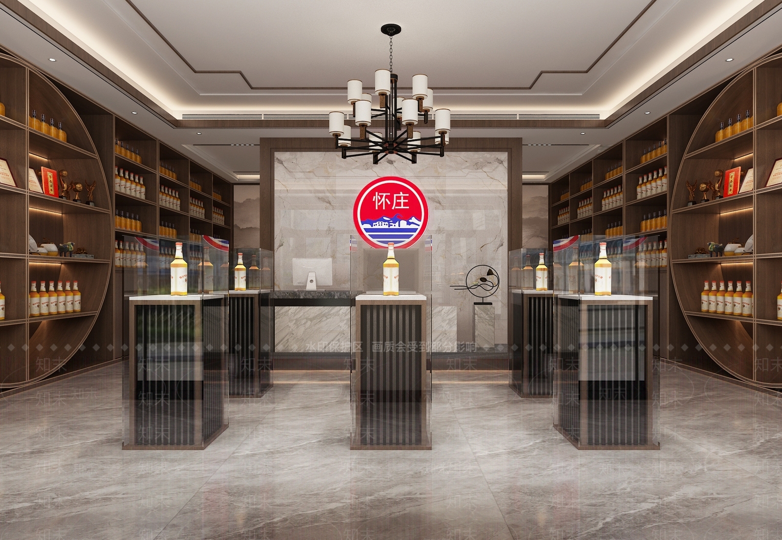 新中式烟酒店3D模型下载【ID:1155113662】