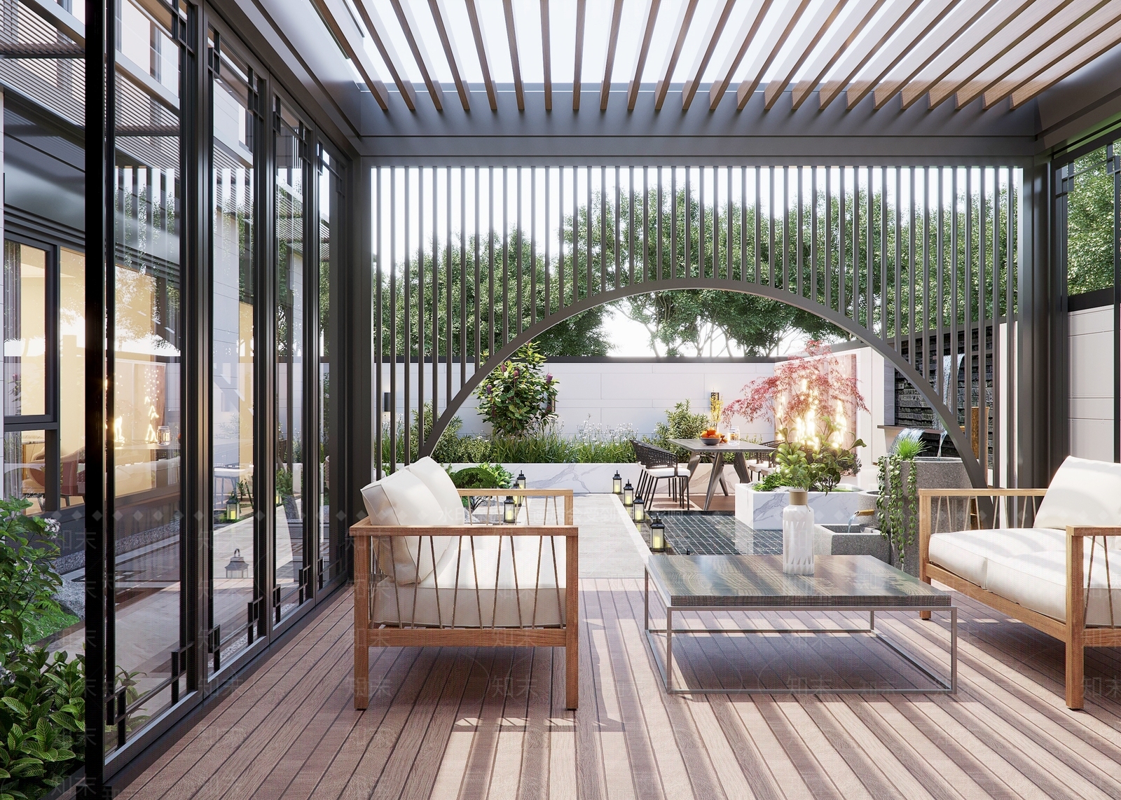 新中式居家庭院3D模型下载【ID:1155143995】