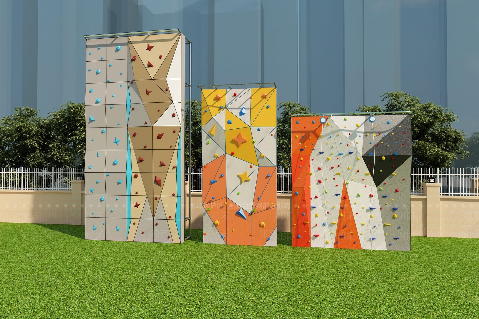 户外健身器材3D模型下载【ID:1155147479】