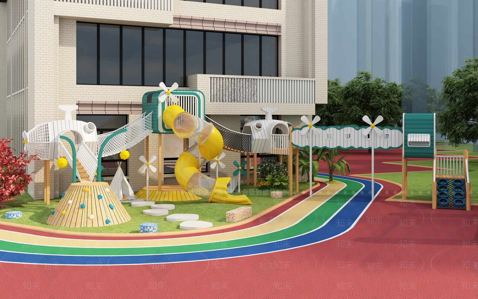 现代幼儿园3D模型下载【ID:1155148243】
