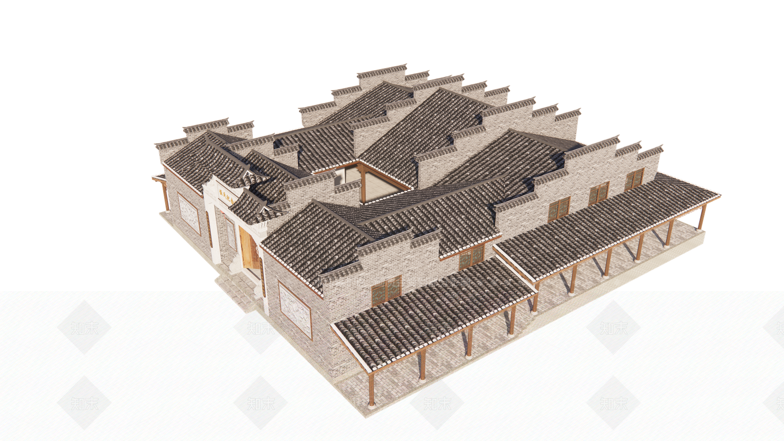 古建筑SU模型下载【ID:1171025411】