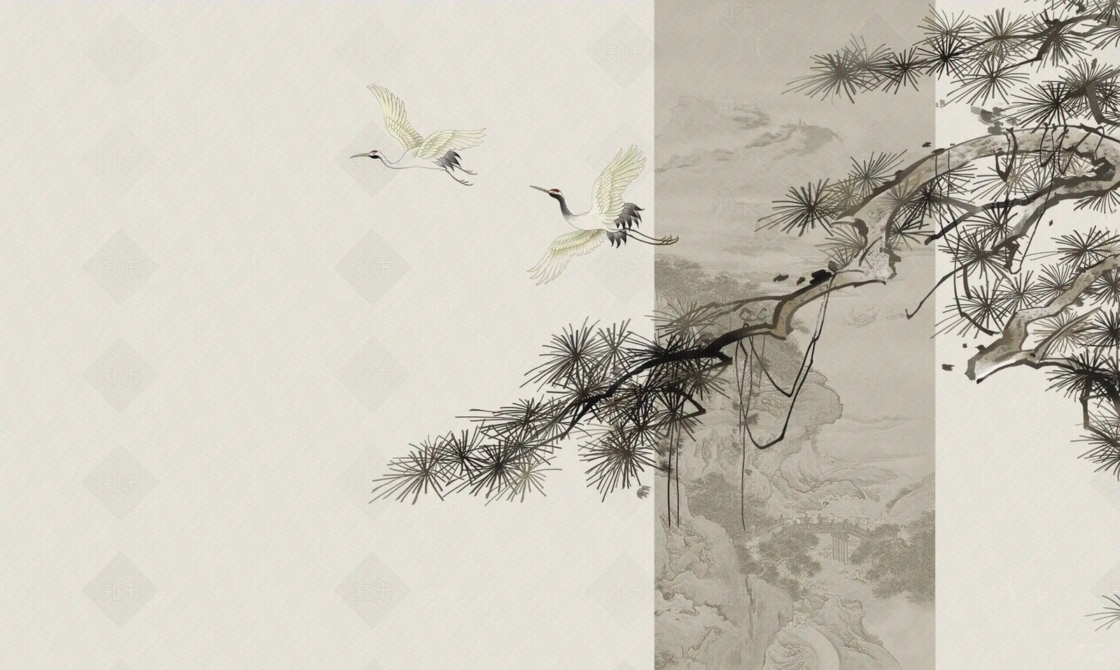 新中式装饰挂画贴图下载【ID:1155164112】_【知末网贴图库】
