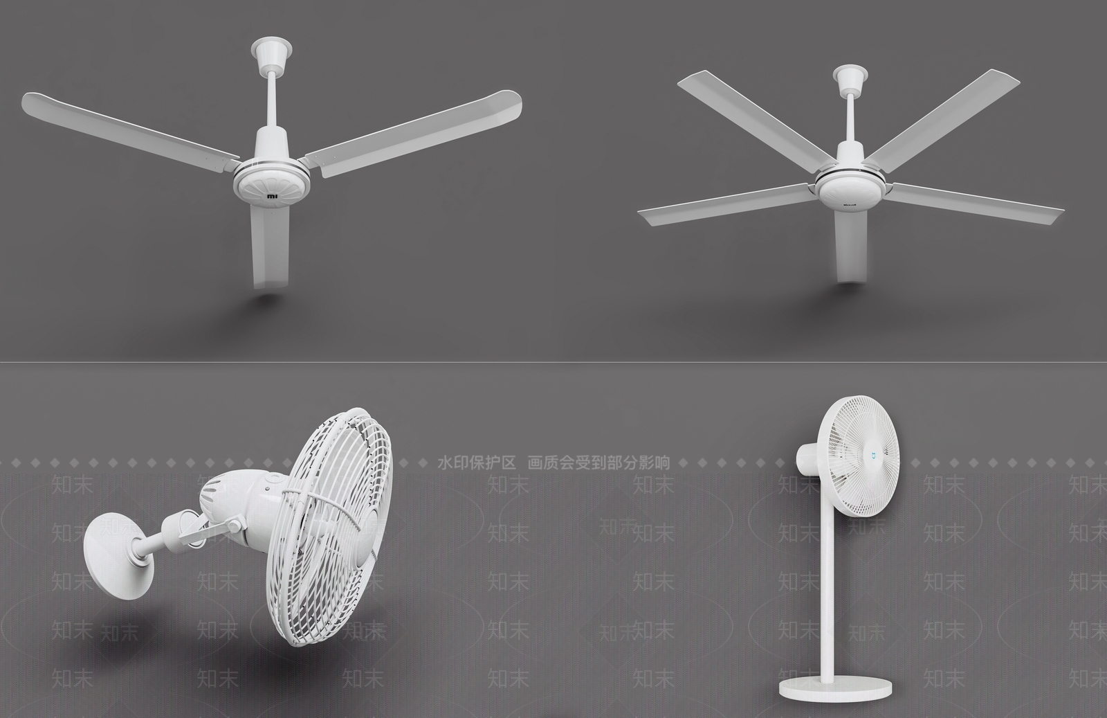 现代吊扇SU模型下载【ID:1155165868】