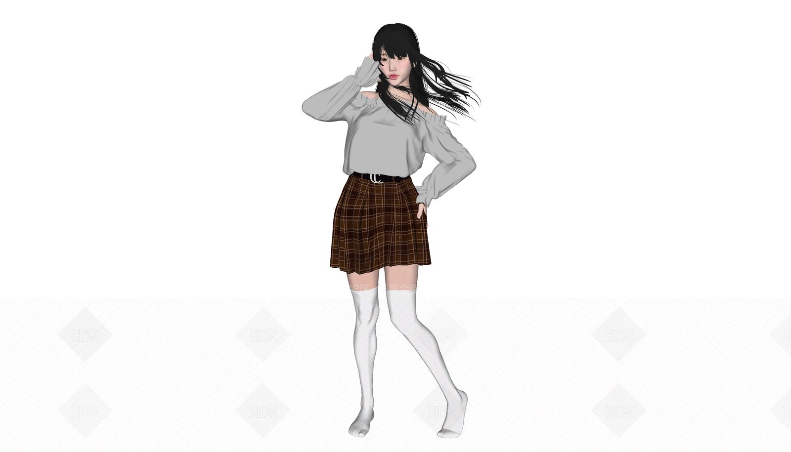 美女SU模型下载【ID:1155166103】