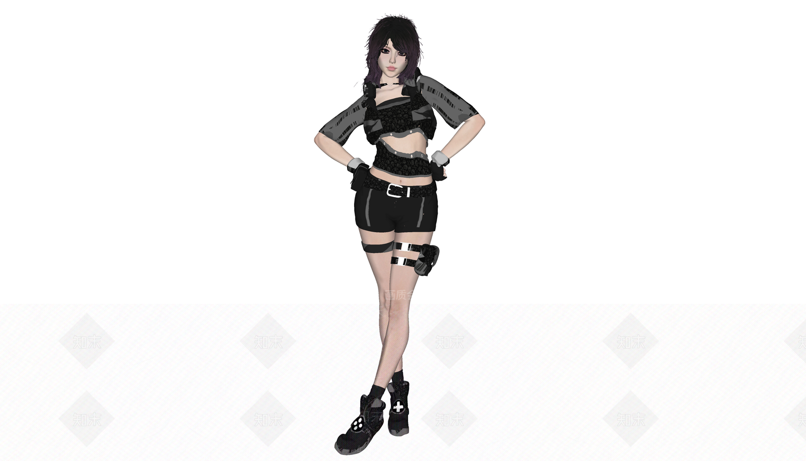 气质美女SU模型下载【ID:1155170251】