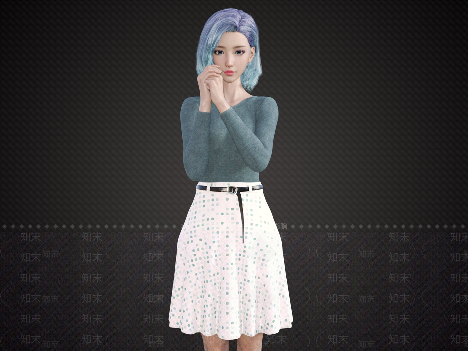 气质美女SU模型下载【ID:1155171342】