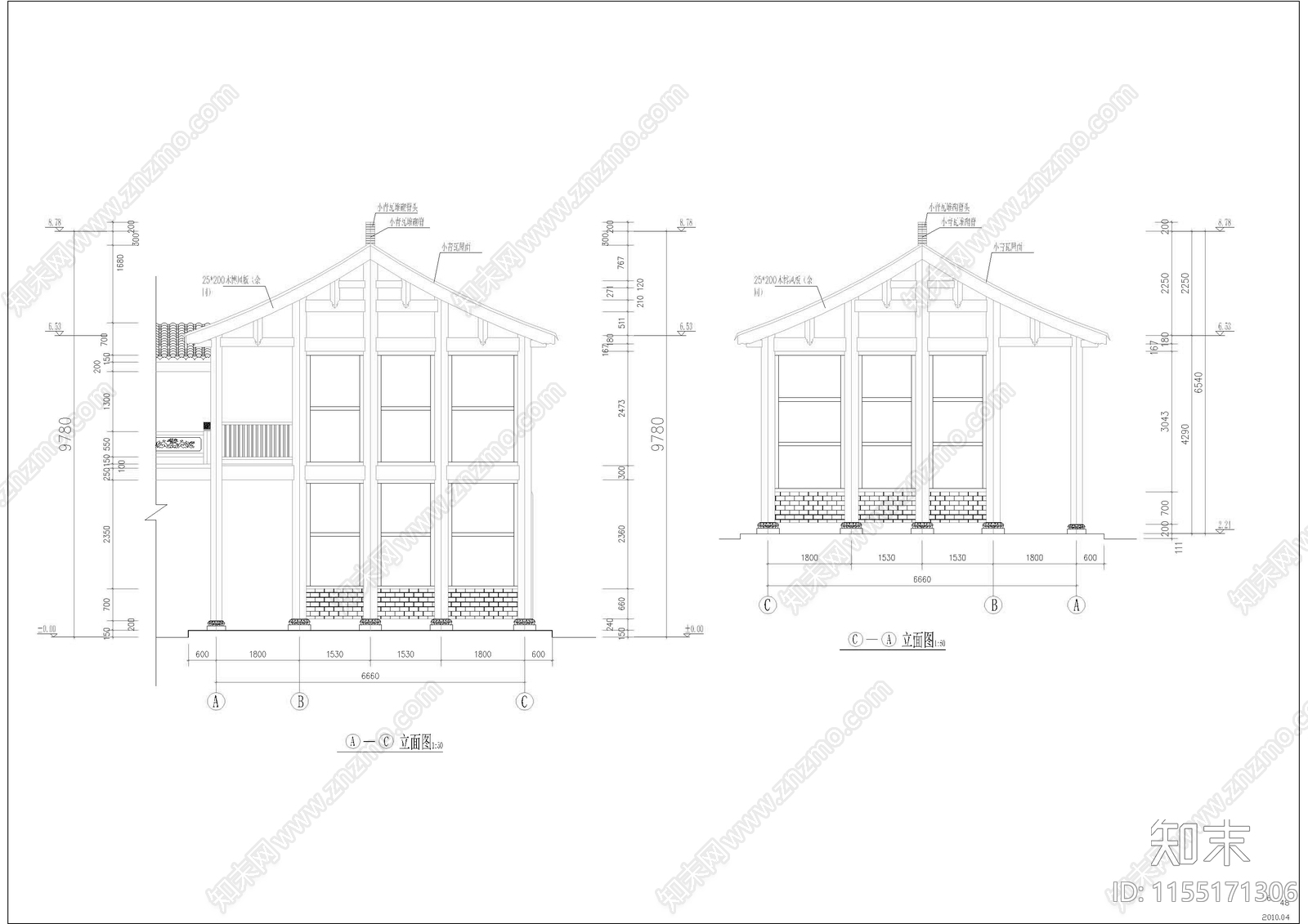 万寿宫建cad施工图下载【ID:1155171306】