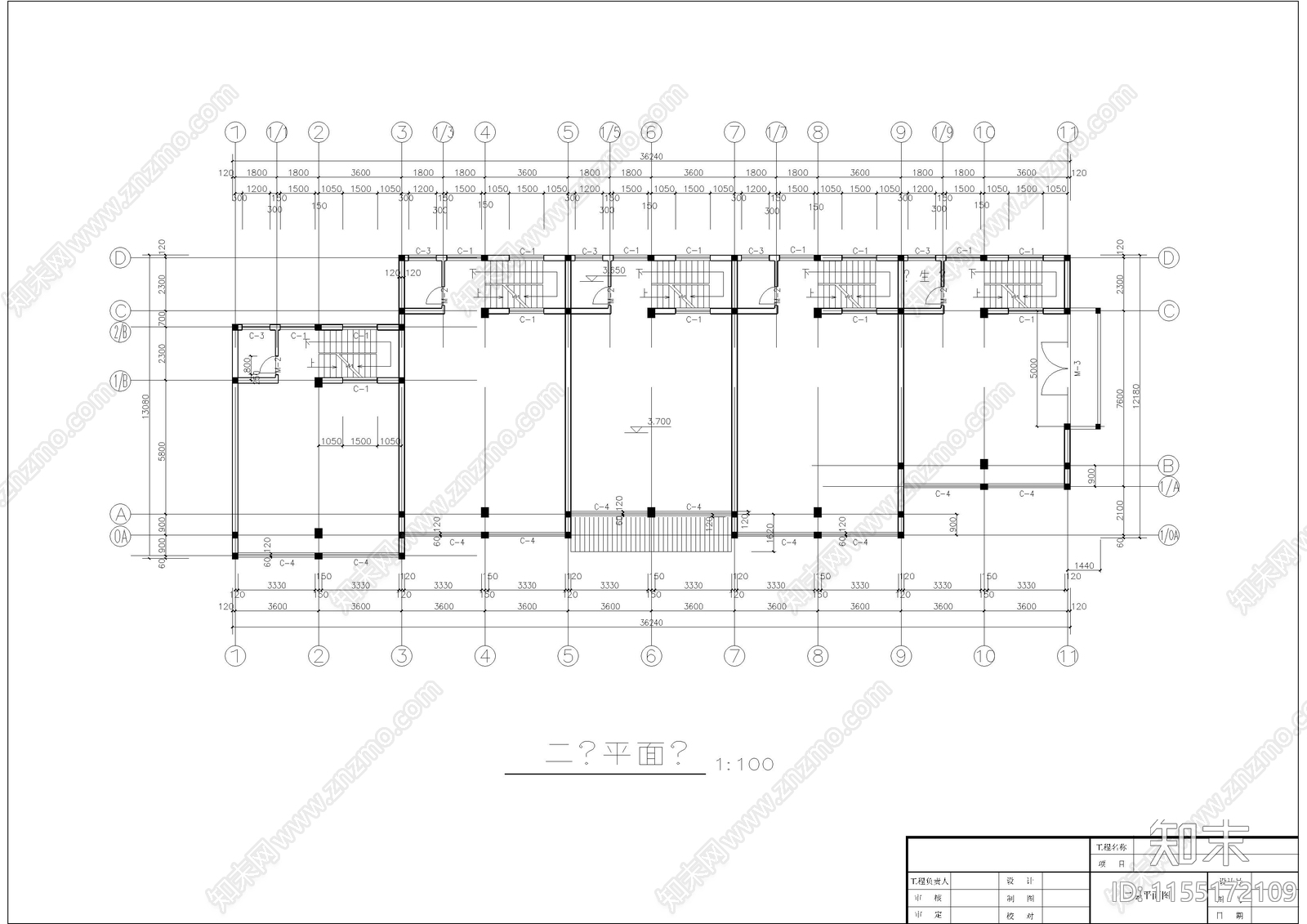 仿古建筑详图cad施工图下载【ID:1155172109】