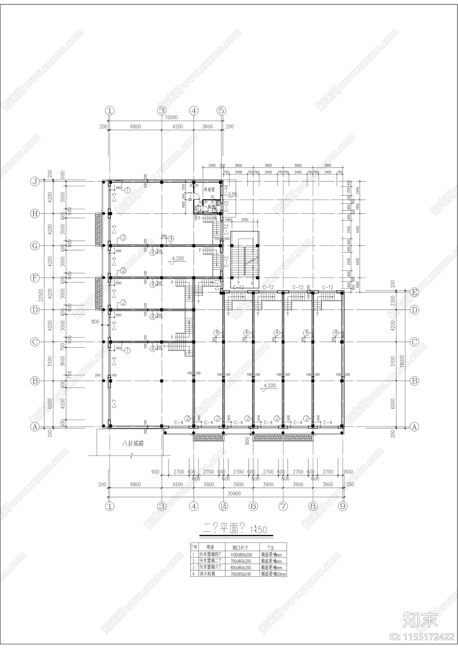 仿古清式公建建筑图cad施工图下载【ID:1155172422】