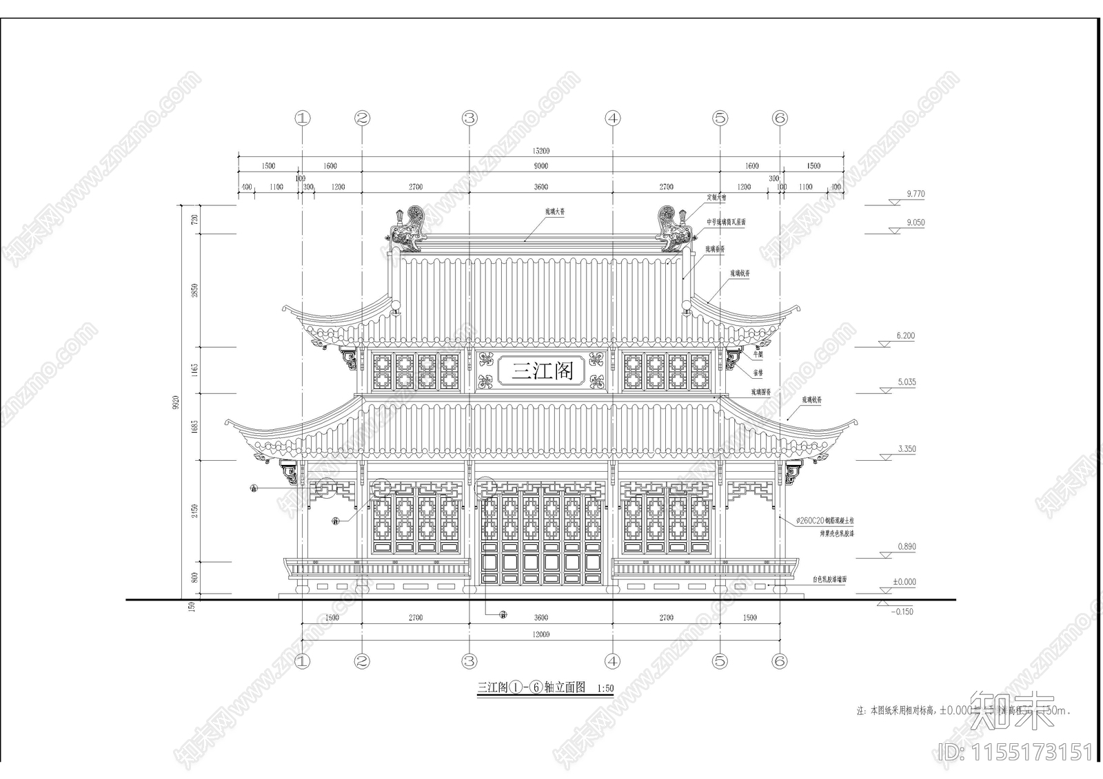 古建三江cad施工图下载【ID:1155173151】