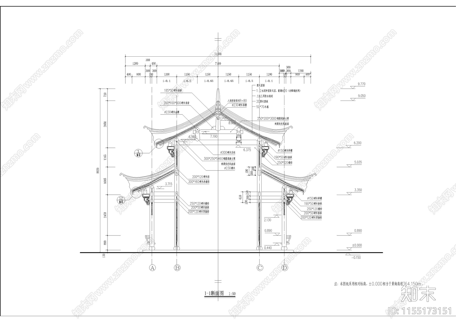 古建三江cad施工图下载【ID:1155173151】