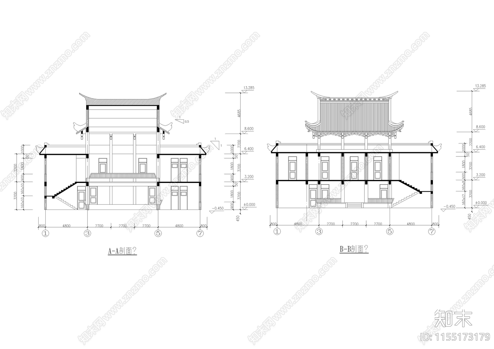 古建民居设cad施工图下载【ID:1155173179】