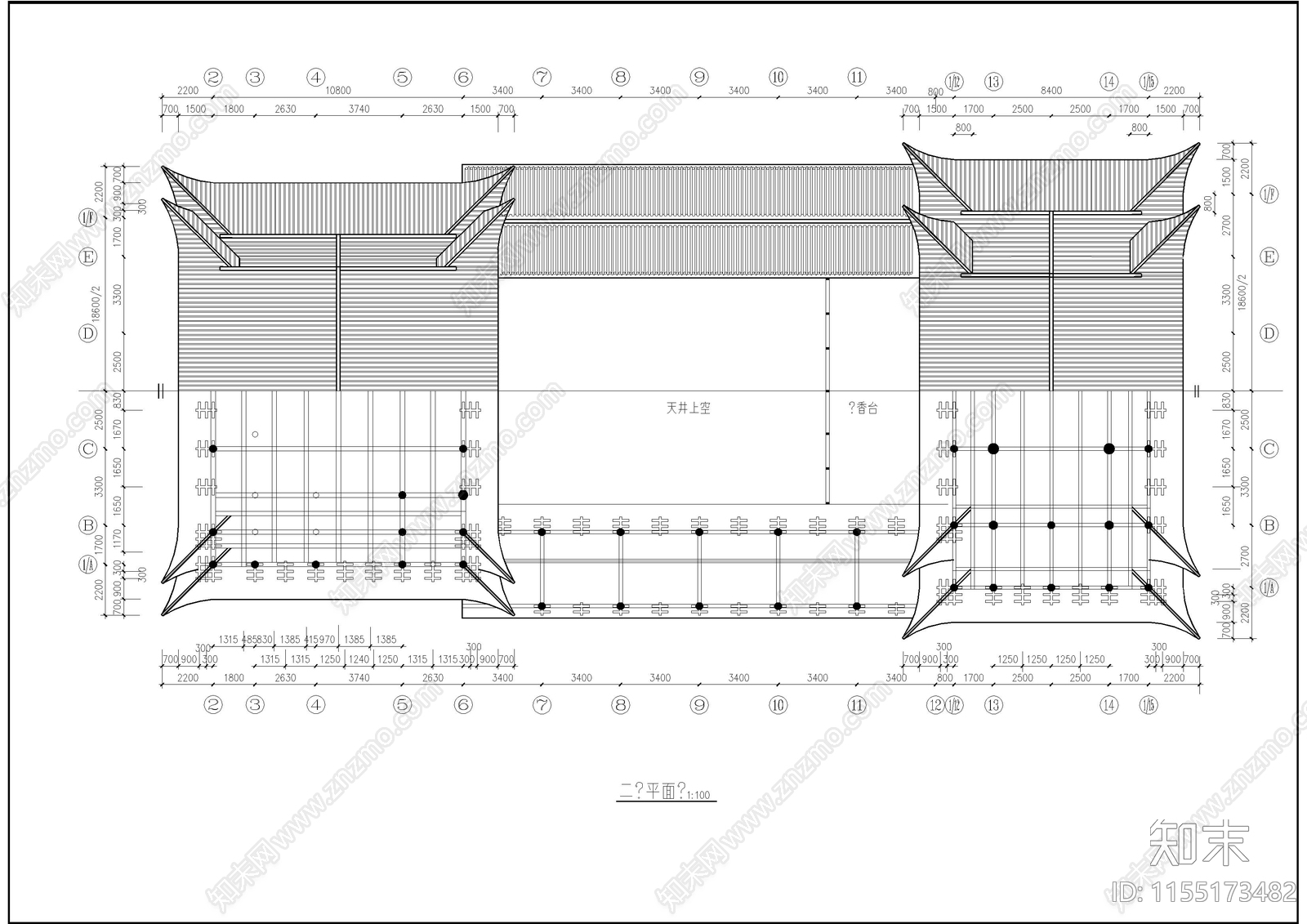 古建筑祠堂戏台设计cad施工图下载【ID:1155173482】