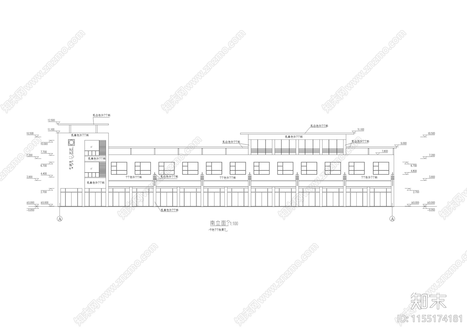 徽派建筑设计方案图cad施工图下载【ID:1155174181】