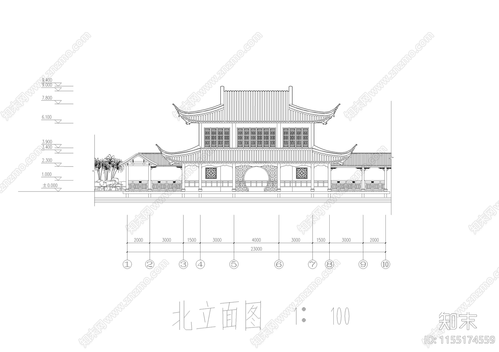 经典古建筑设计图纸cad施工图下载【ID:1155174559】