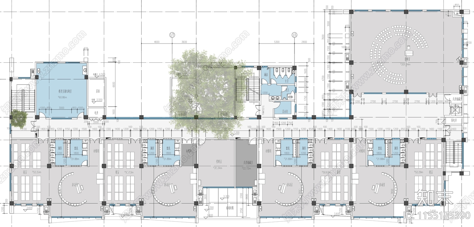 1500㎡幼儿园施工图下载【ID:1155175390】