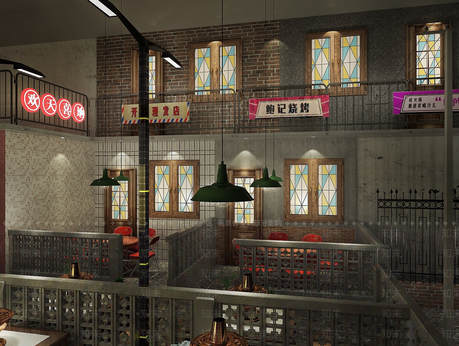 中式复古火锅店3D模型下载【ID:1155177224】