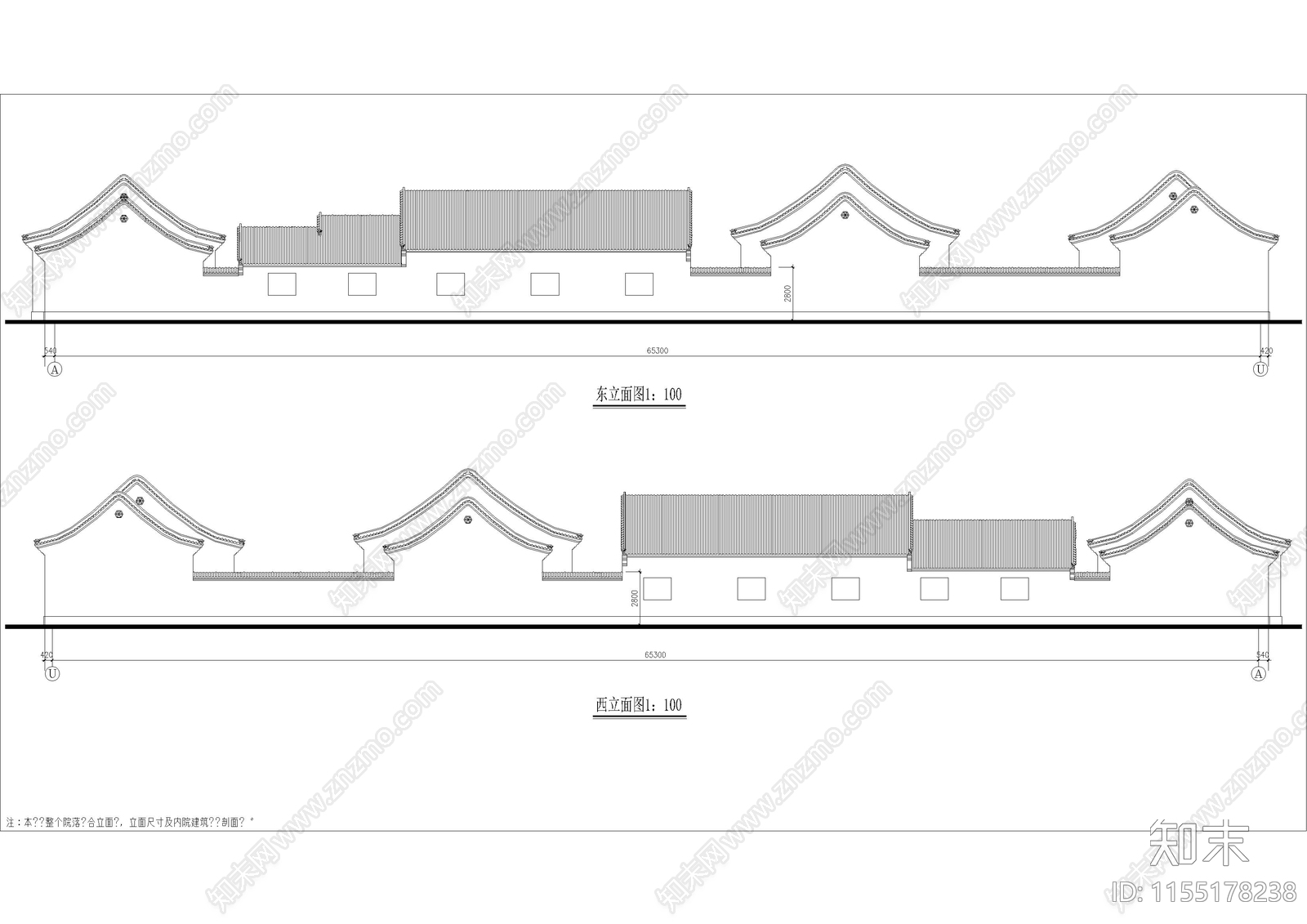 四合院建cad施工图下载【ID:1155178238】