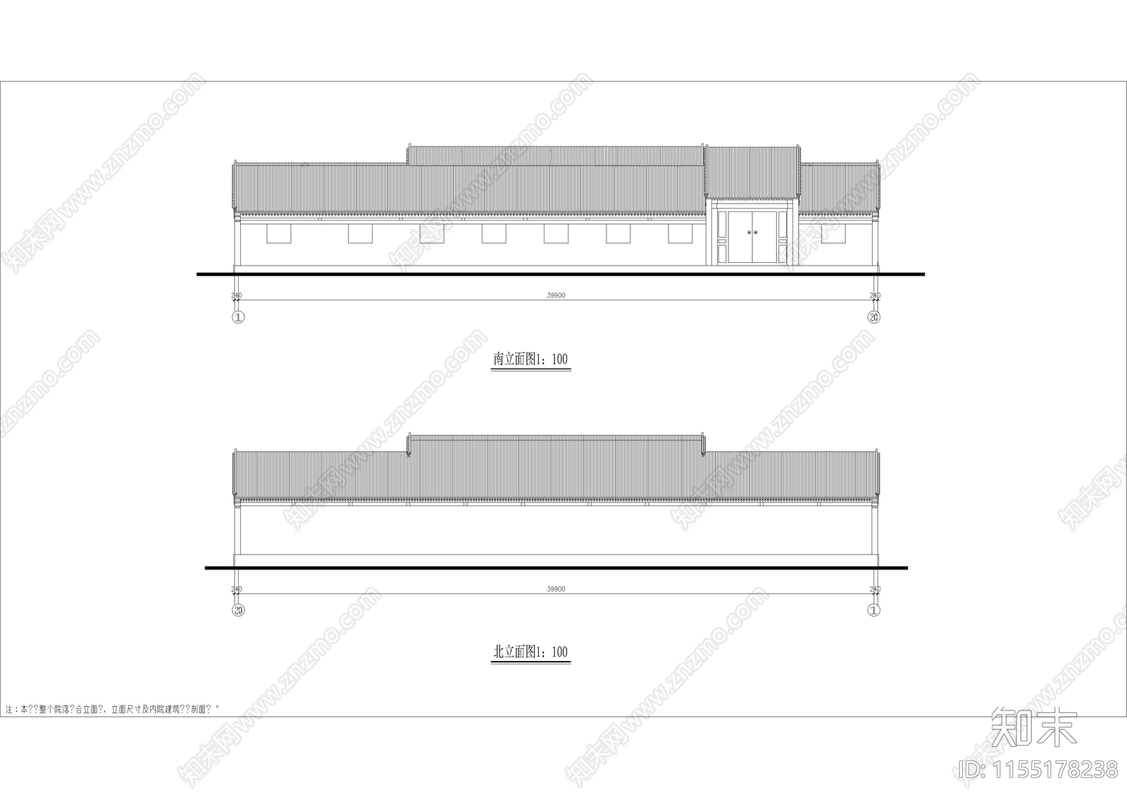 四合院建cad施工图下载【ID:1155178238】