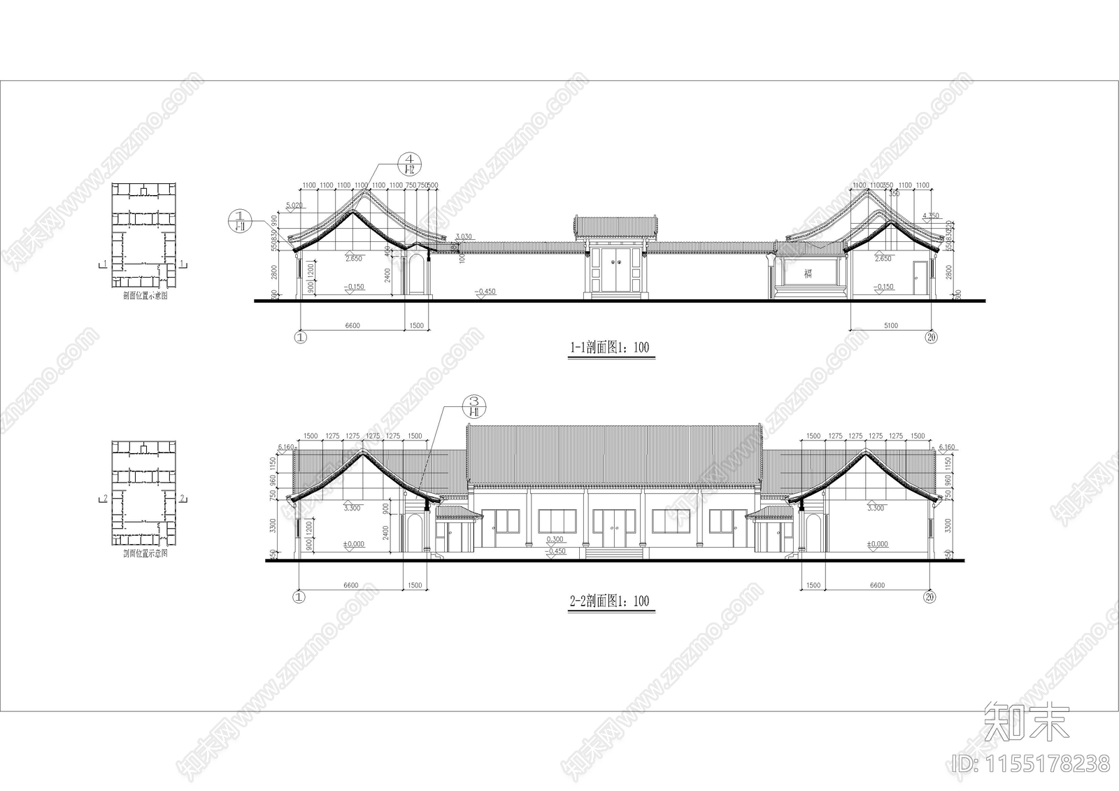 四合院建cad施工图下载【ID:1155178238】