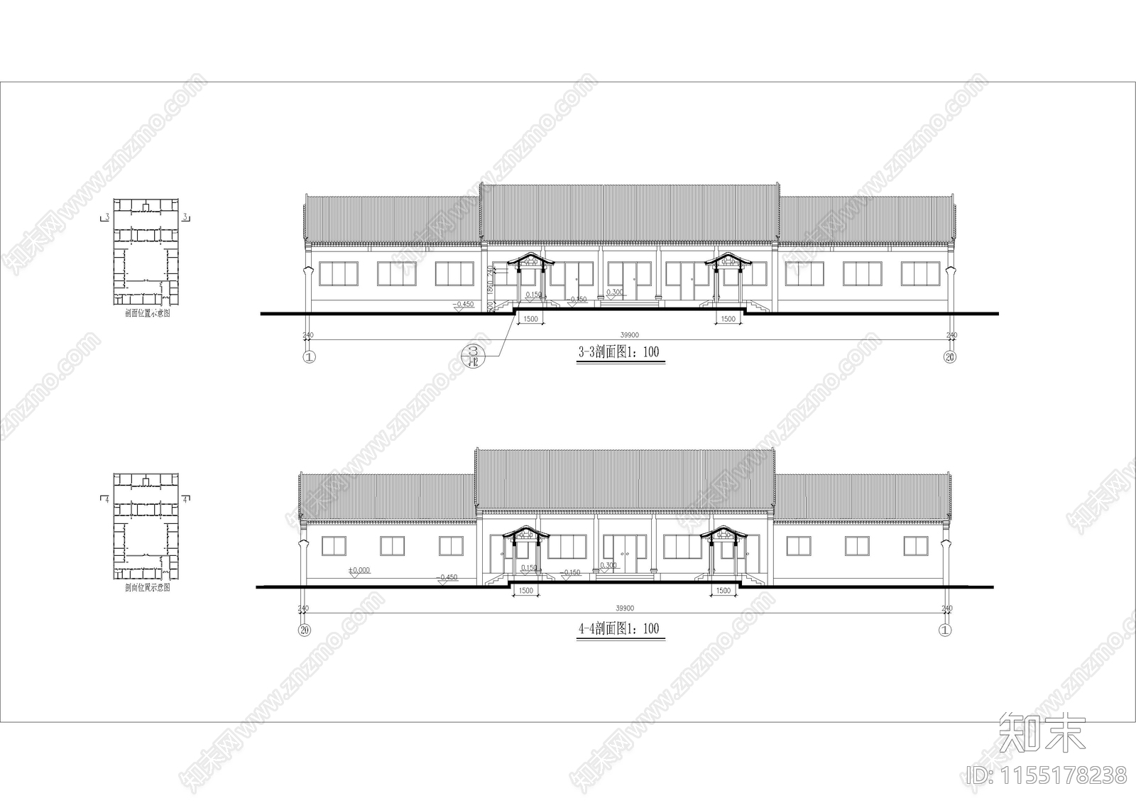 四合院建cad施工图下载【ID:1155178238】