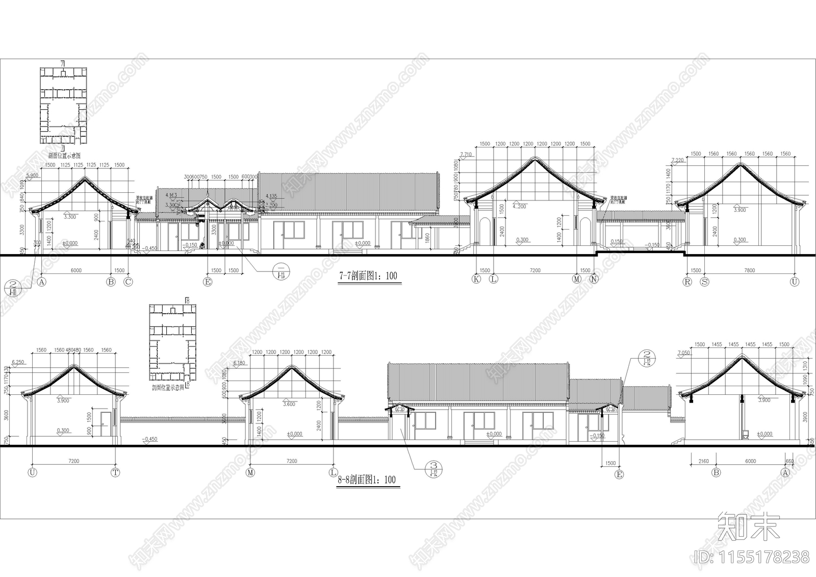 四合院建cad施工图下载【ID:1155178238】