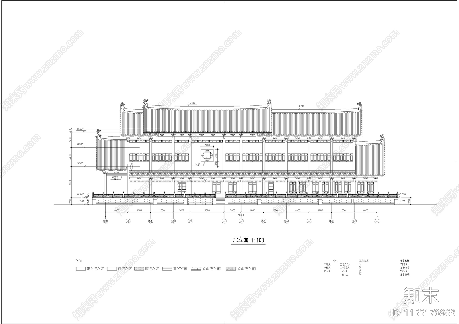 太湖古建cad施工图下载【ID:1155178963】