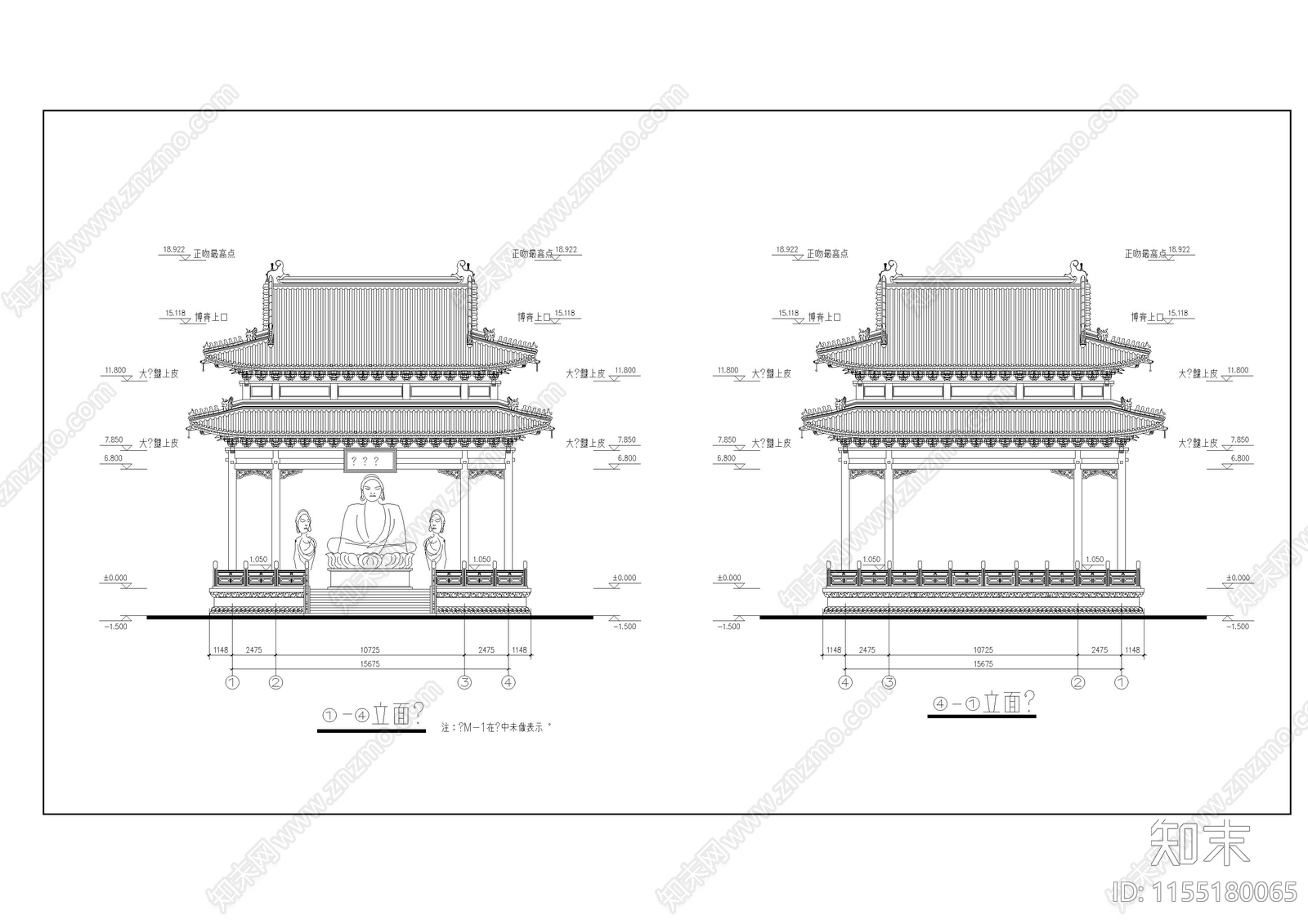 万佛cad施工图下载【ID:1155180065】