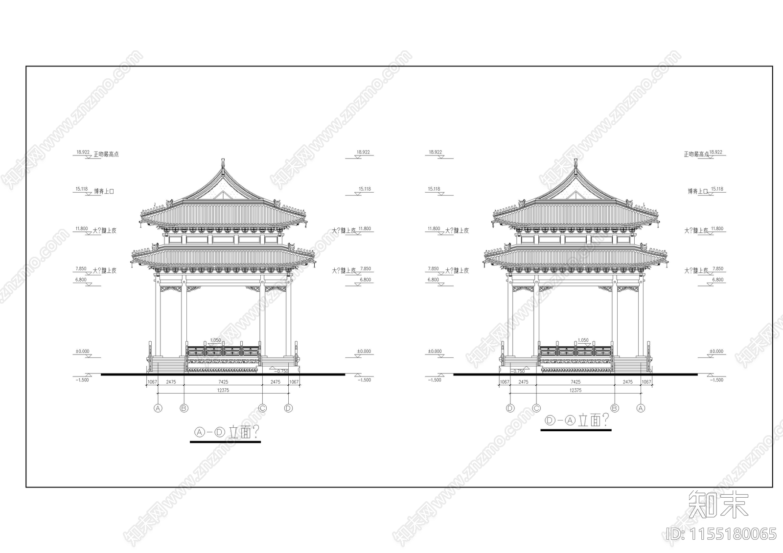 万佛cad施工图下载【ID:1155180065】